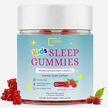 DVEOO Natural Sleep Gummies for Kids – Raspberry Sleep Supplement with Magnesium Glycinate, Vit... | Amazon (US)
