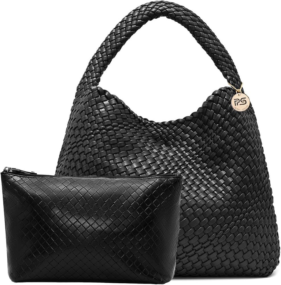 PS PETITE SIMONE Woven Tote Bag for Women Large Woven Purse Woven Leather Handbags Braided Purse ... | Amazon (US)