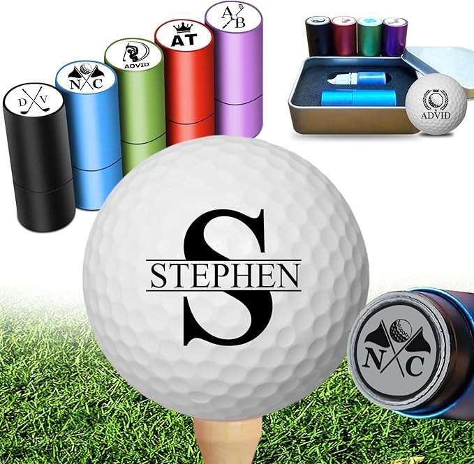 Custom Golf Ball Stamp Personalized Golf Ball Stamper with Name Logo Monogram Customized Golf Bal... | Amazon (US)