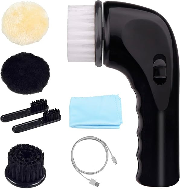 Electric Shoe Brush, Portable Shoe Shine Kit, Shoe Buffer Kit Leather Care Clean Boot Polisher, P... | Amazon (US)