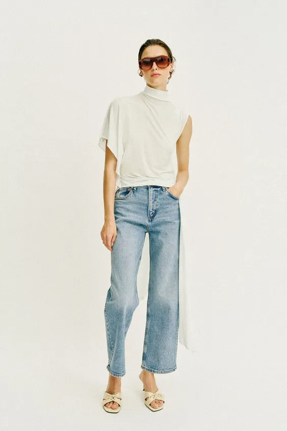 ASYMMETRIC DRAPED TOP | Zara US