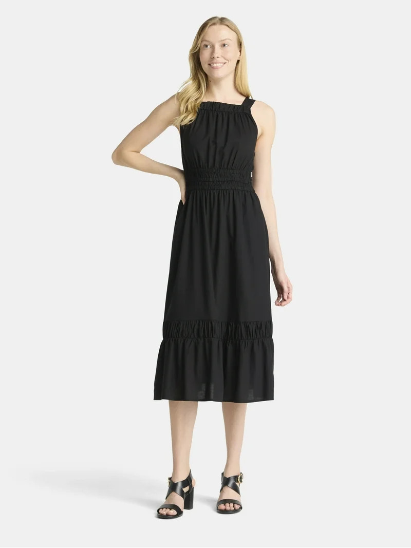 Time and Tru Women's Sleeveless Midi Dress, Size XS XXXL | Walmart (US)