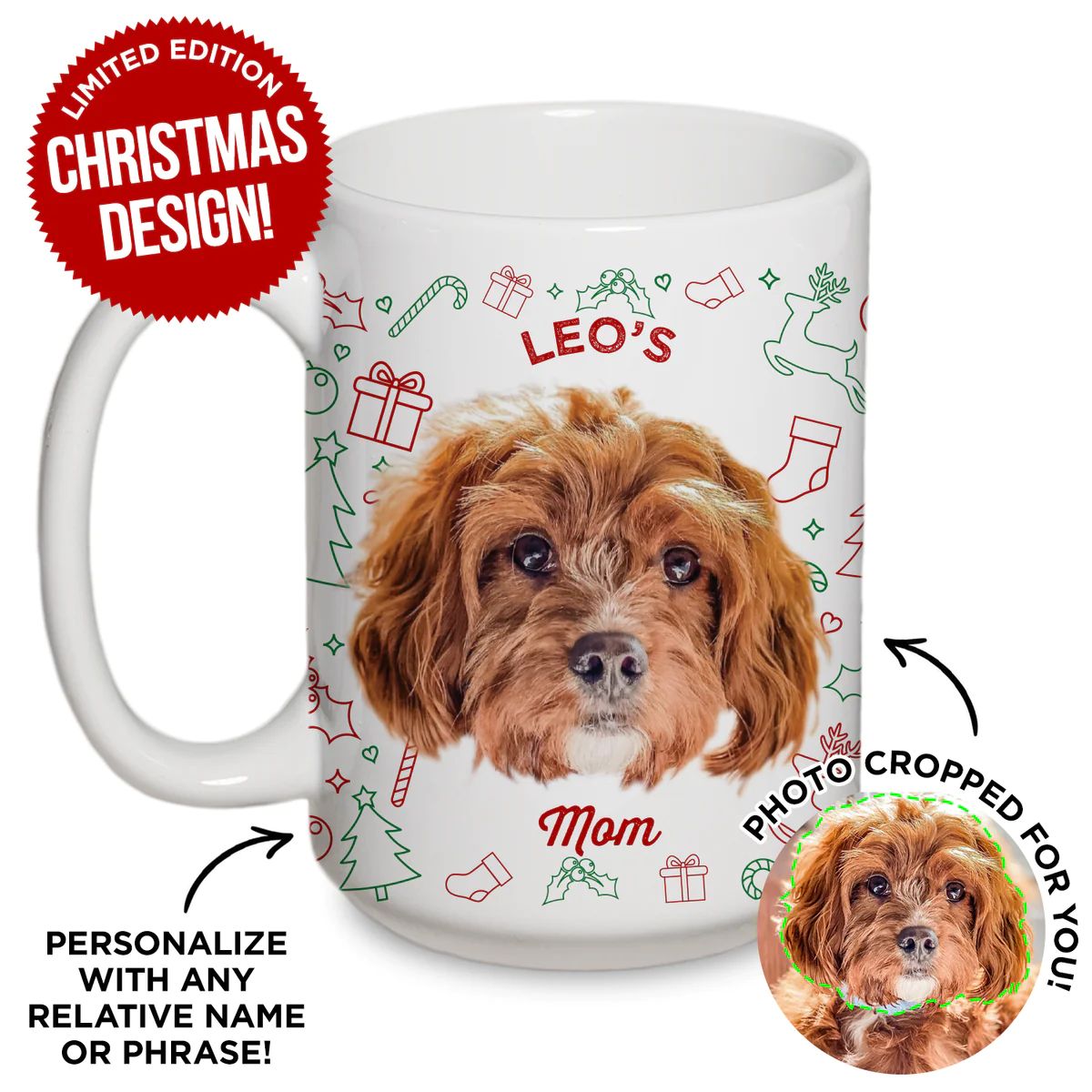 Personalized Pet Christmas Mug | Type League Press