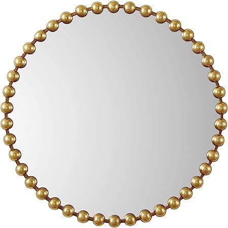 Madison Park Signature Wall Décor Marlowe Metal Spherical Frame Round Mirror for Living Room - H... | Amazon (US)