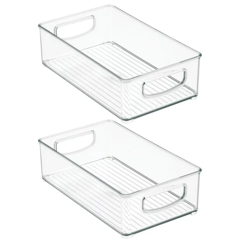 mDesign Small Plastic Kitchen Storage Container Bin with Handles -Organization in Pantry, Cabinet... | Walmart (US)