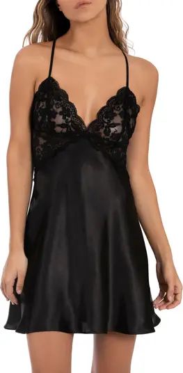 Lace & Satin Chemise | Nordstrom