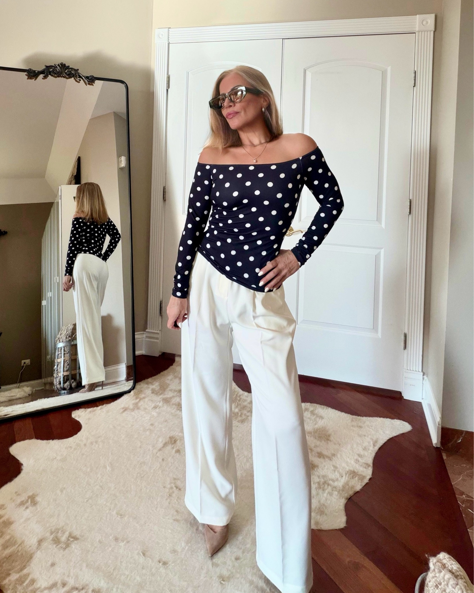 The perfect pair of wide-leg, high waist dress pants -under $40 DOES EXIST and they come in literally TONS of different colors, 3 different lengths and choice  thin or thick fabric!! These pants look just like my high-end pair that was 4x more expensive! 🤯 

The quality & flattering fit is top notch and it’s a timeless classic style that’s 100% on-trend!  I’m wearing the XS regular length in the thick fabric and I’m so impressed with how they feel!  I’m actually wearing black undies and you can’t even see them AT ALL 🤩

Work outfit date night business casual work wear graduation summer spring outfit

#LTKWorkwear #LTKootd #LTKPetite