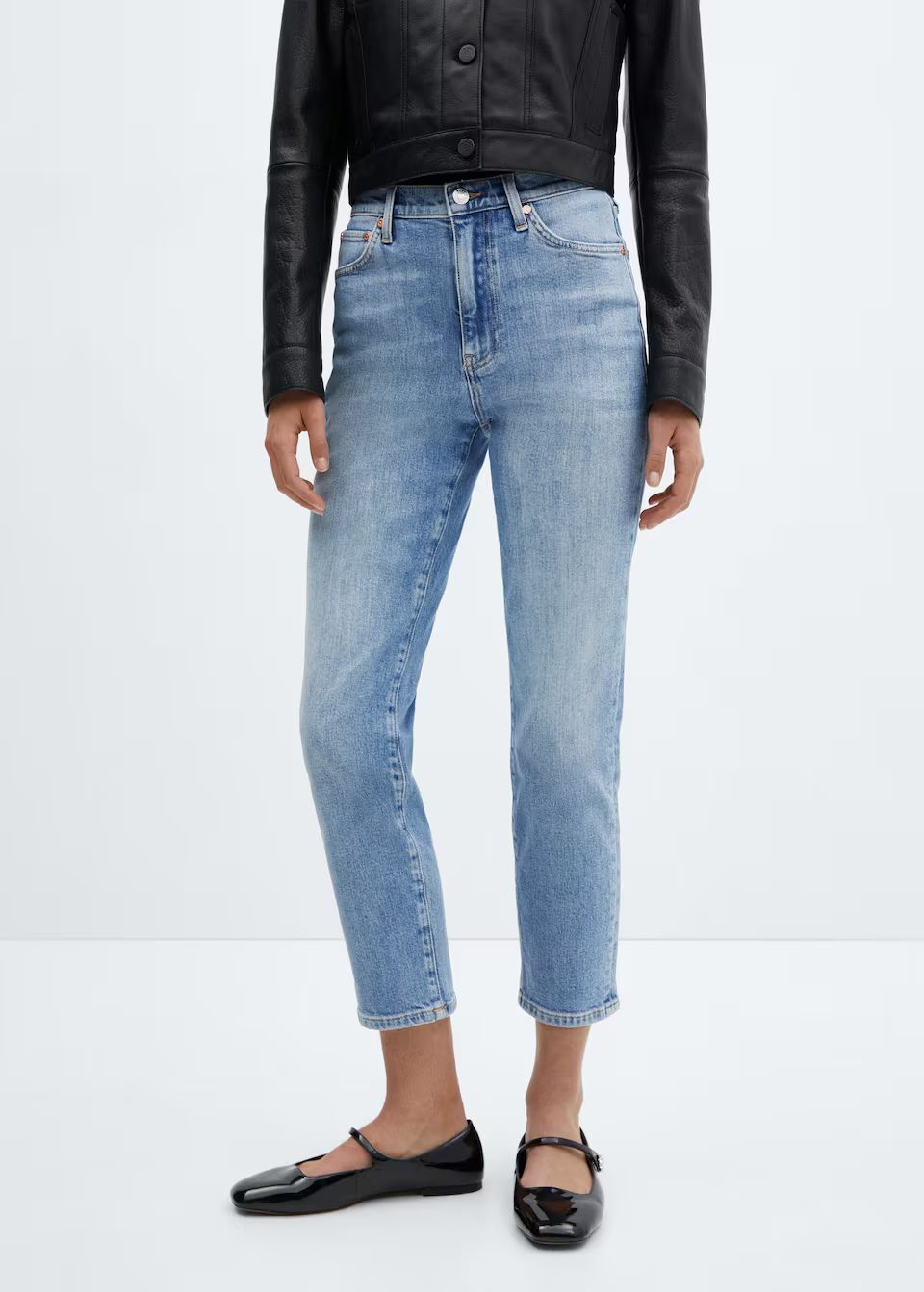 Slim jeans in cropped-länge -  Damen | Mango Deutschland | MANGO (DE)