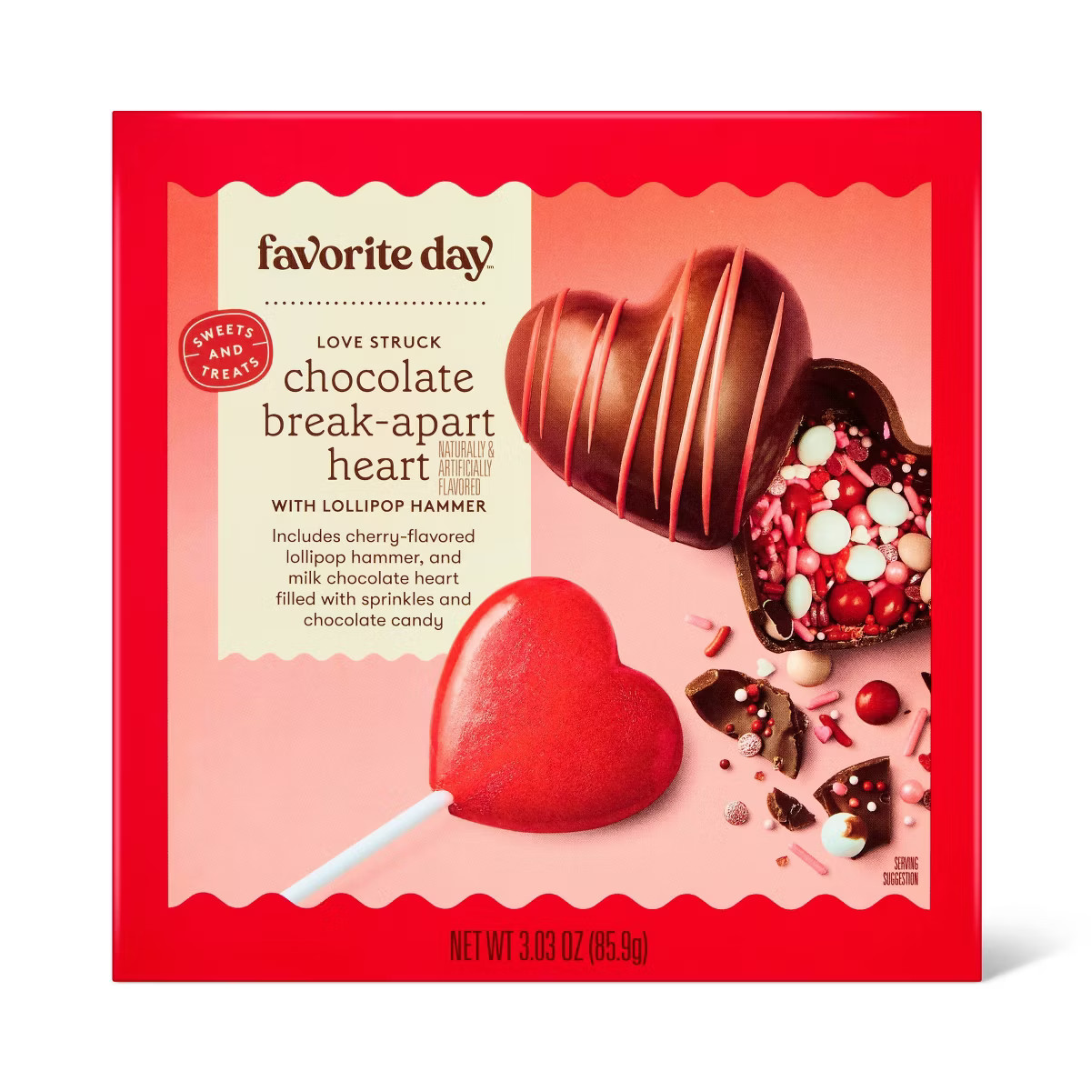 Love Struck Valentine Chocolate Breakable Heart Candy - 3.03oz - Favorite Day™ | Target