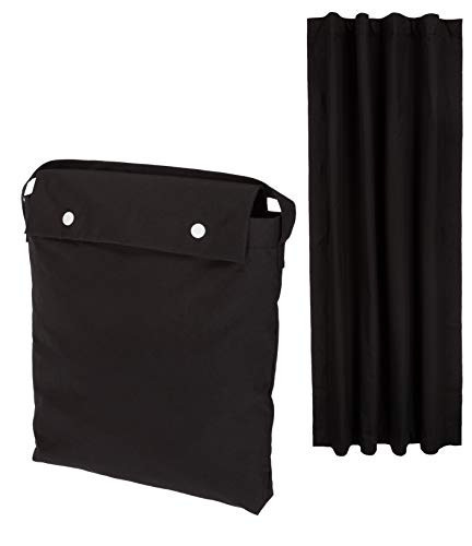 Amazon Basics Portable Blackout Curtain Shade with Suction Cups, Noise Reducing, Energy Saving, 50" W x 78"L, Black, 1-Pack | Amazon (US)