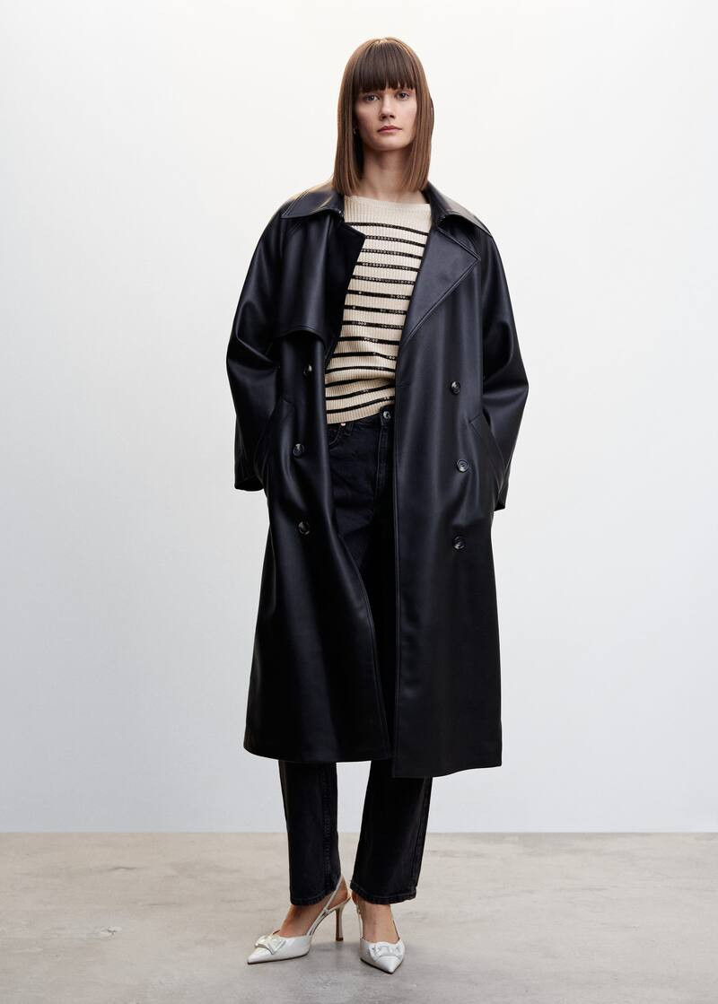 Gestreifter Pullover mit Pailletten | MANGO (DE)