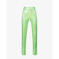 Lissi shimmer high-rise stretch-jersey trousers | Selfridges