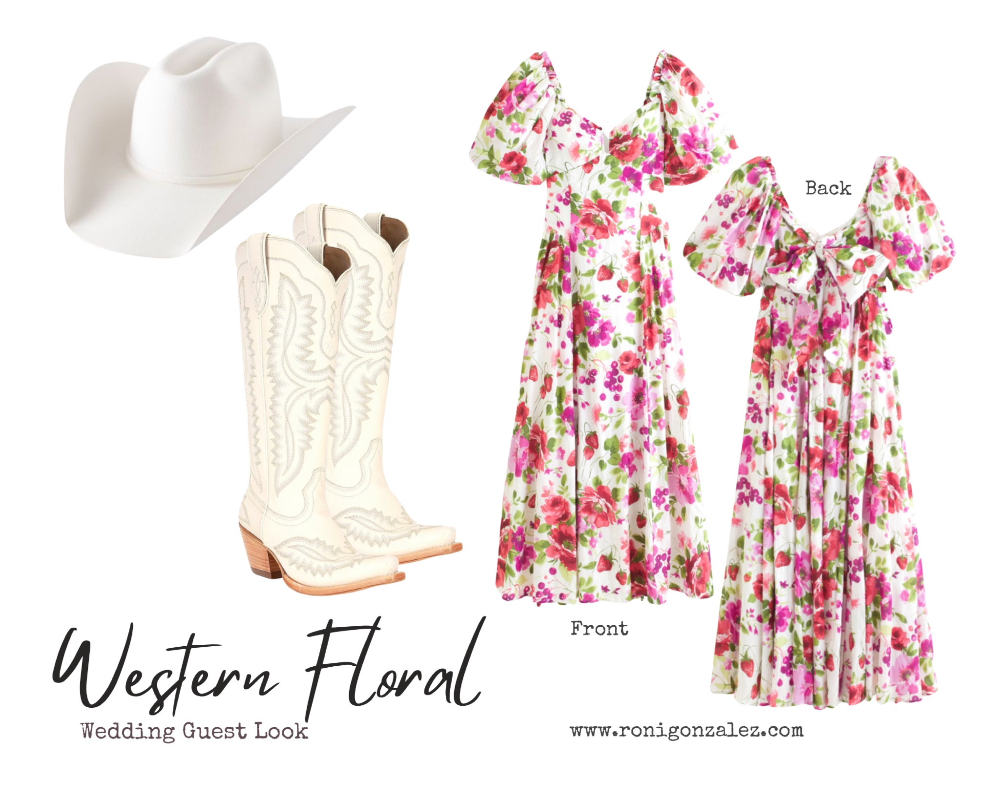 Western Floral Look for Wedding Guest | Ariat Cowgirl Boots | White Cowgirl Hat

#LTKwedding #LTKshoecrush #LTKstyletip