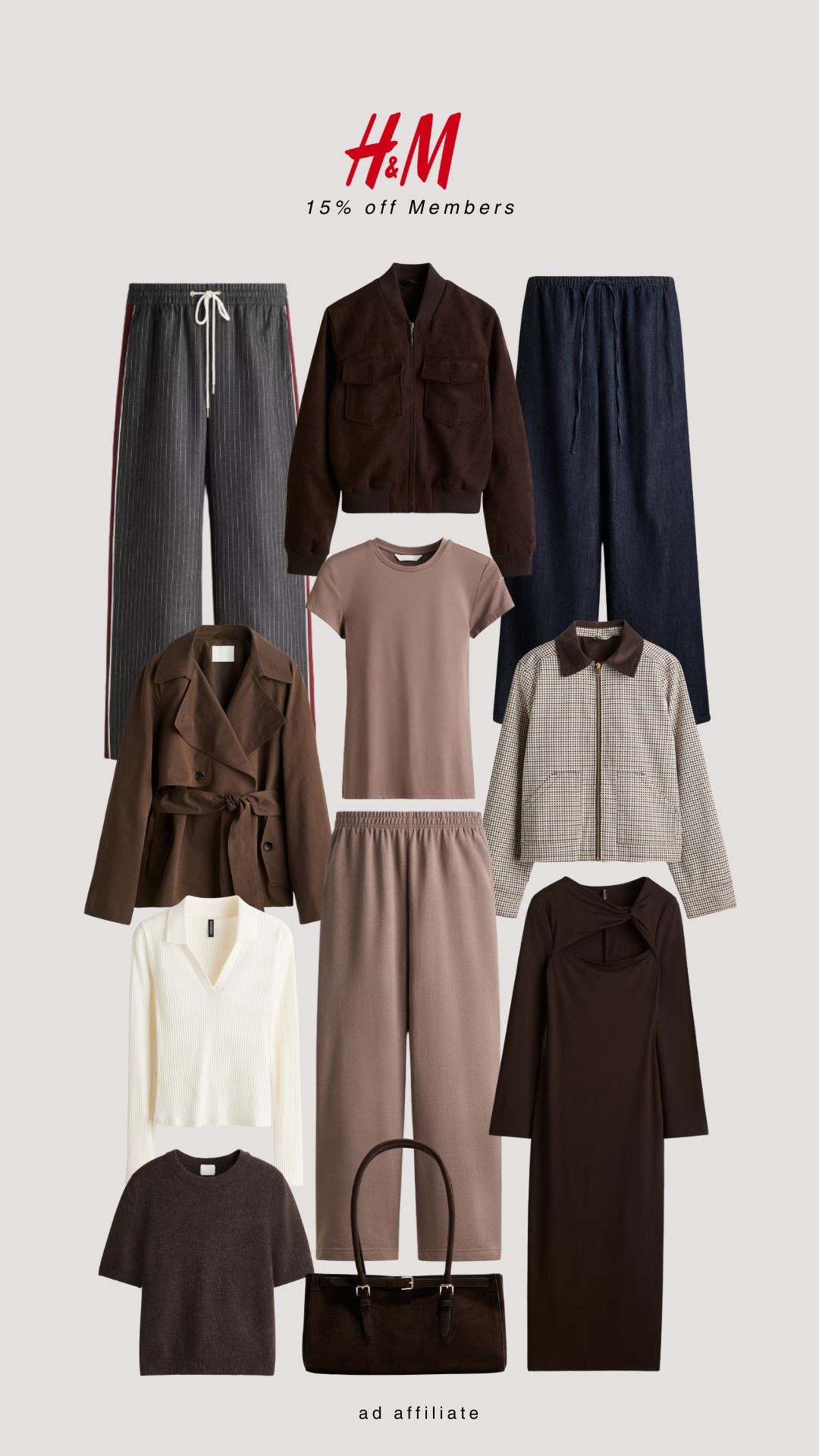 H&M 15% off for Members today! 

Autumn Style, Autumn Fashion, New In Season, Drawstring Trousers, Co-ord, Knitwear, Autumn Jackets, Transitional style, Transitional Fashion, Napped Bag, Bomber Jacket

 

 