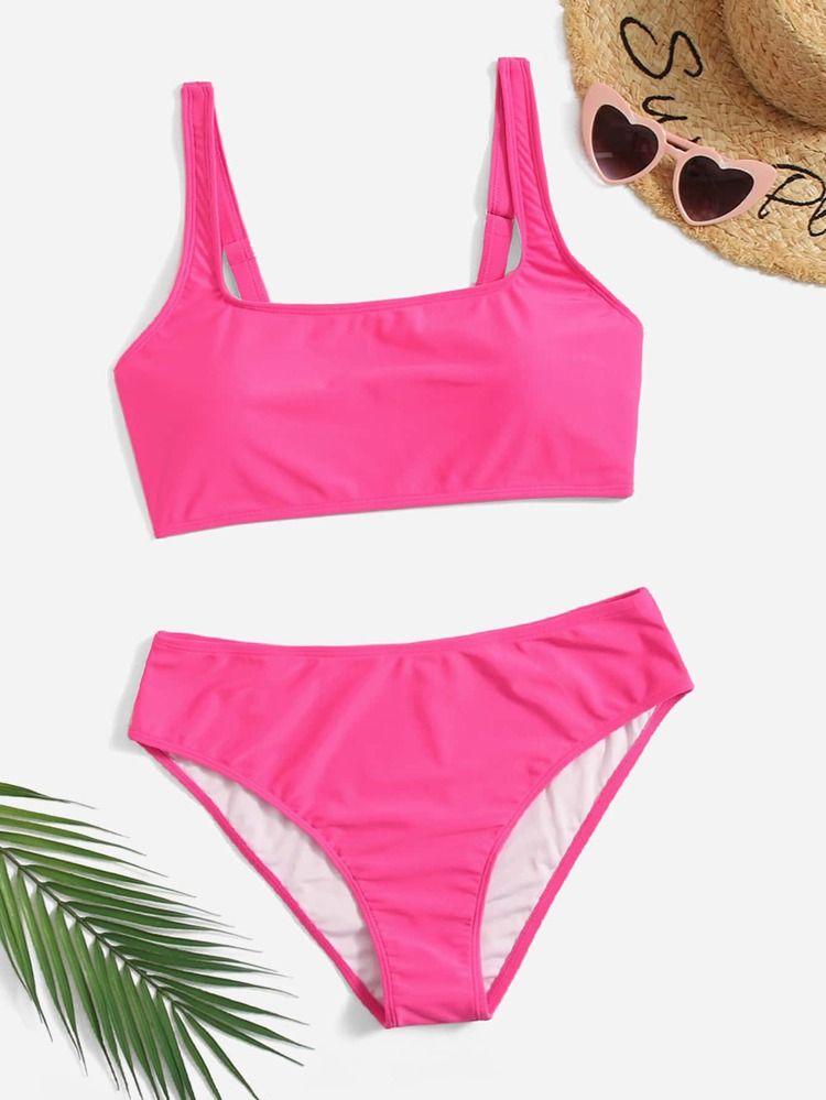 Plus High Waist Bikini Swimsuit | SHEIN