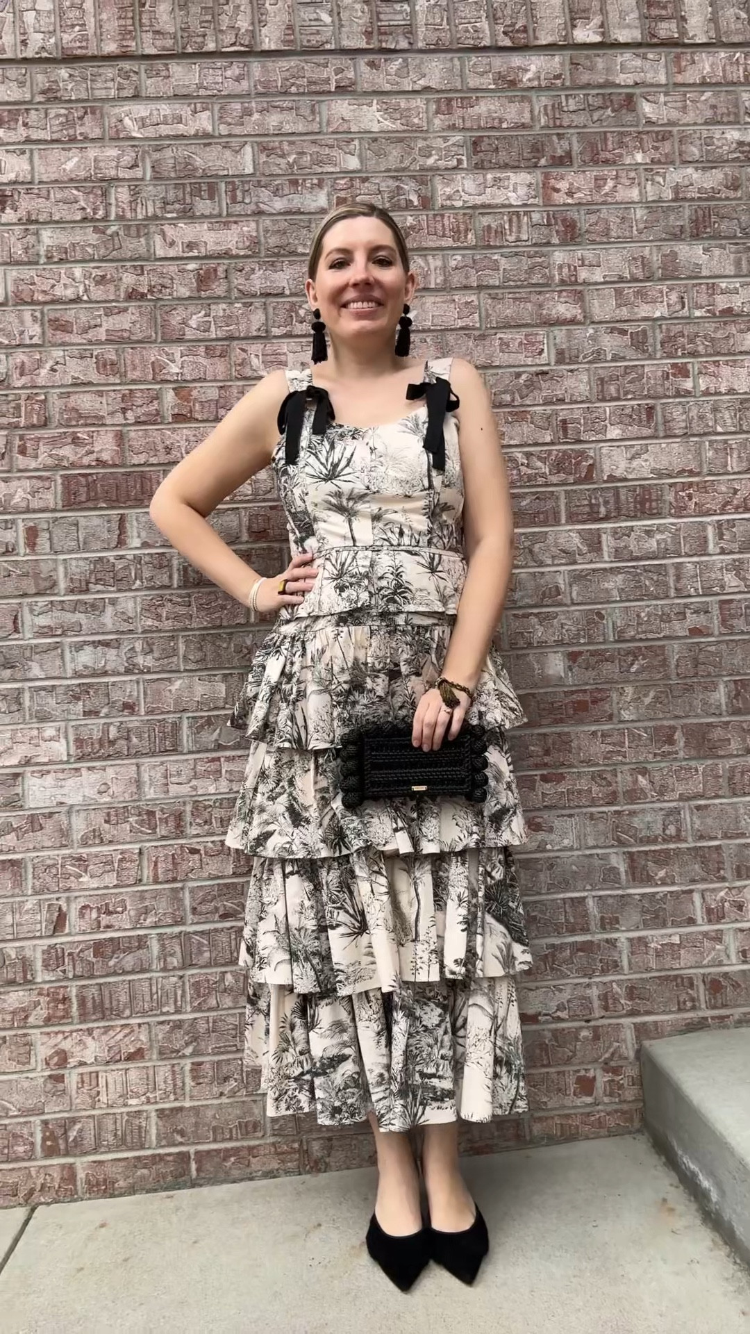 I am thrilled to have found this toile set and have worn it so much in the past several months. I love a toile print and this is a great one.

Fit is true to size - I am wearing a 12 in both the top and skirt.

Top & Skirt - Dillards (linked)
Clutch - Cult Gaia (rehabbing done by me) 
Earrings - Sugarfix by Baublebar (similar linked)
Tassel Bracelet - Oscar de la Renta 
Ring - Vintage
Shoes - Dillards (linked)
Cuff bracelets - Rocksbox


#LTKSaleAlert #LTKWatchNow #LTKSeasonal