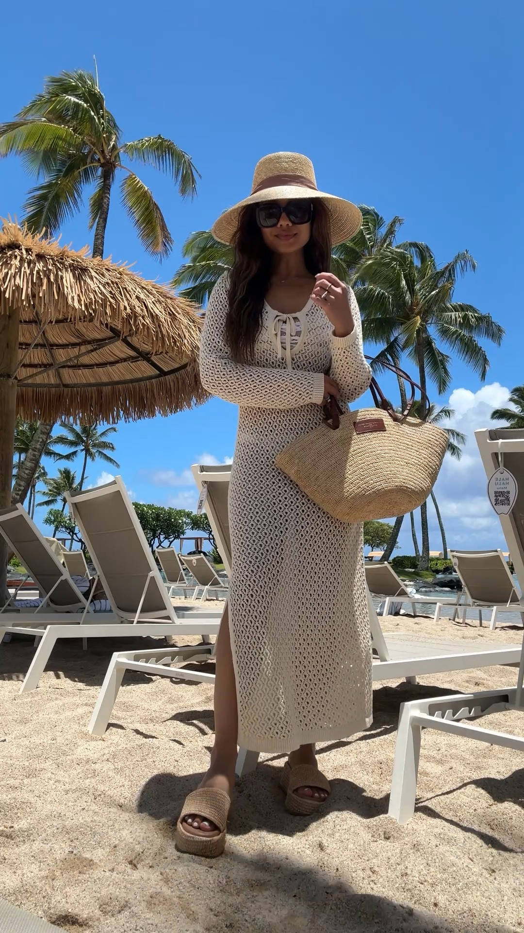 Swim coverup dress on sale for $25! TTS, wearing xs 

Bikini top - tts, M
Bikini bottom - tts, S
Sandals - tts