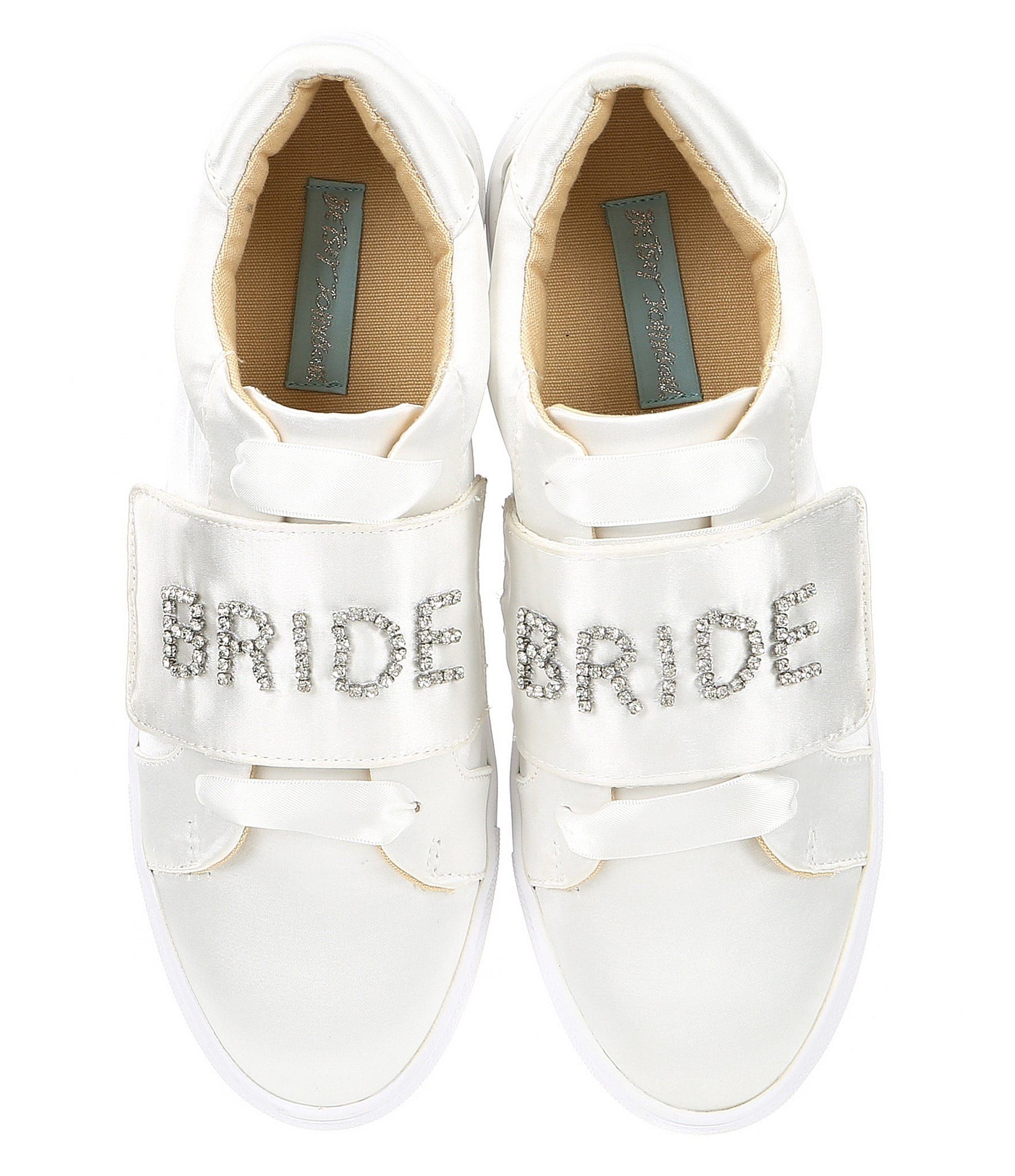 Blue by Betsey Johnson Liana Satin Jeweled Bride Sneakers | Dillards