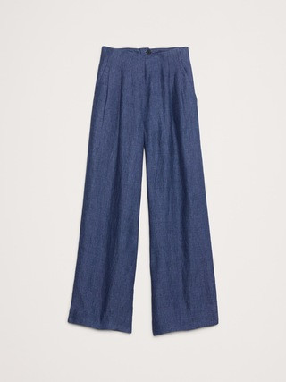 High-Rise Linen Wide-Leg Pant | Banana Republic (US)