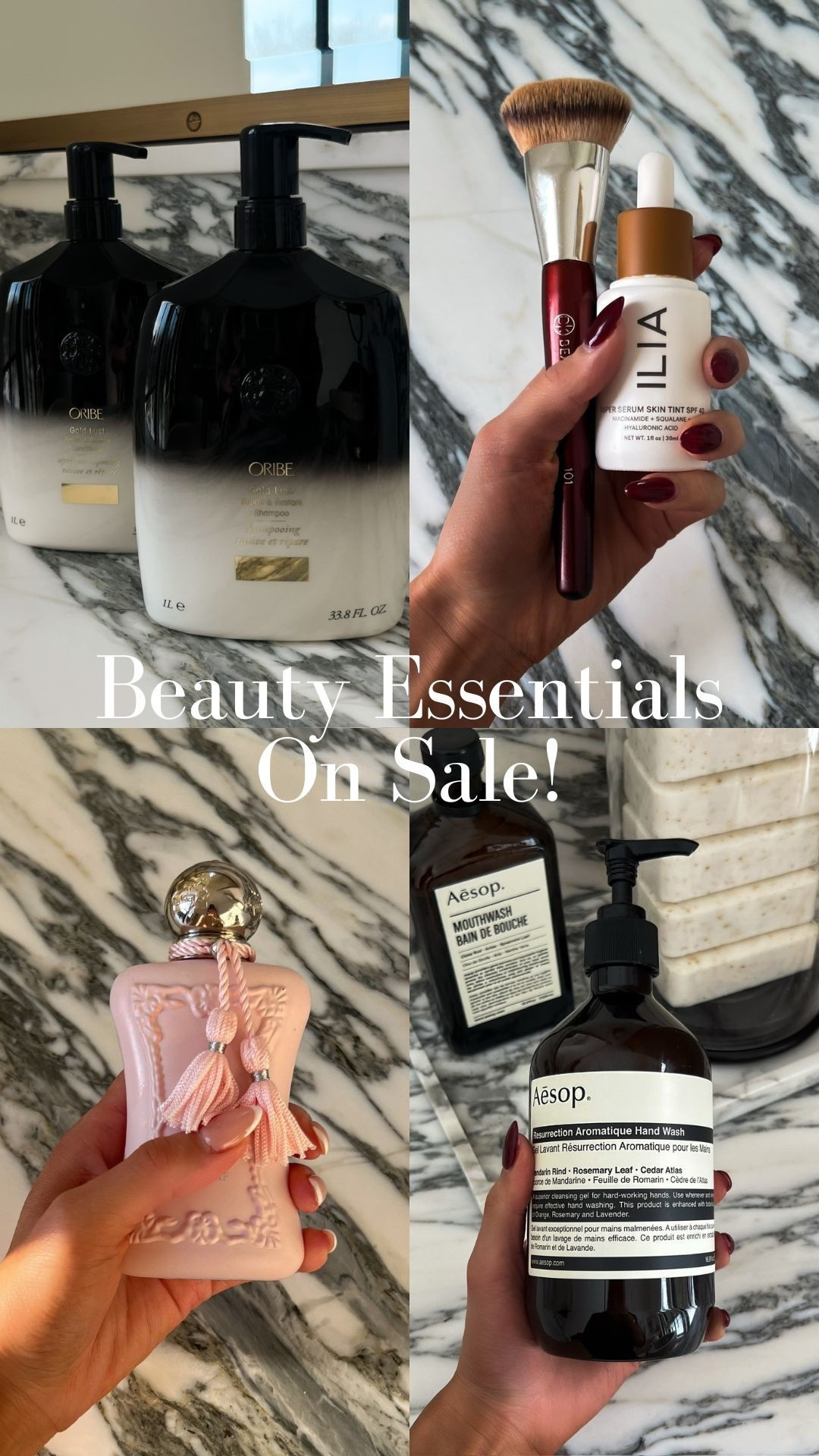 Almost 40 the beauty items I’d buy on sale right now at Nordstrom’s beauty sale
Oribe shampoo and conditioner 
Delina perfume - highly recommend for a luxe Mother’s Day gift
Aesop hand soap I have in every bathroom
The makeup brush and skin tint i swear by in my late 30s
@nordstrom 



#LTKSpringSale #LTKOver40 #LTKBeauty