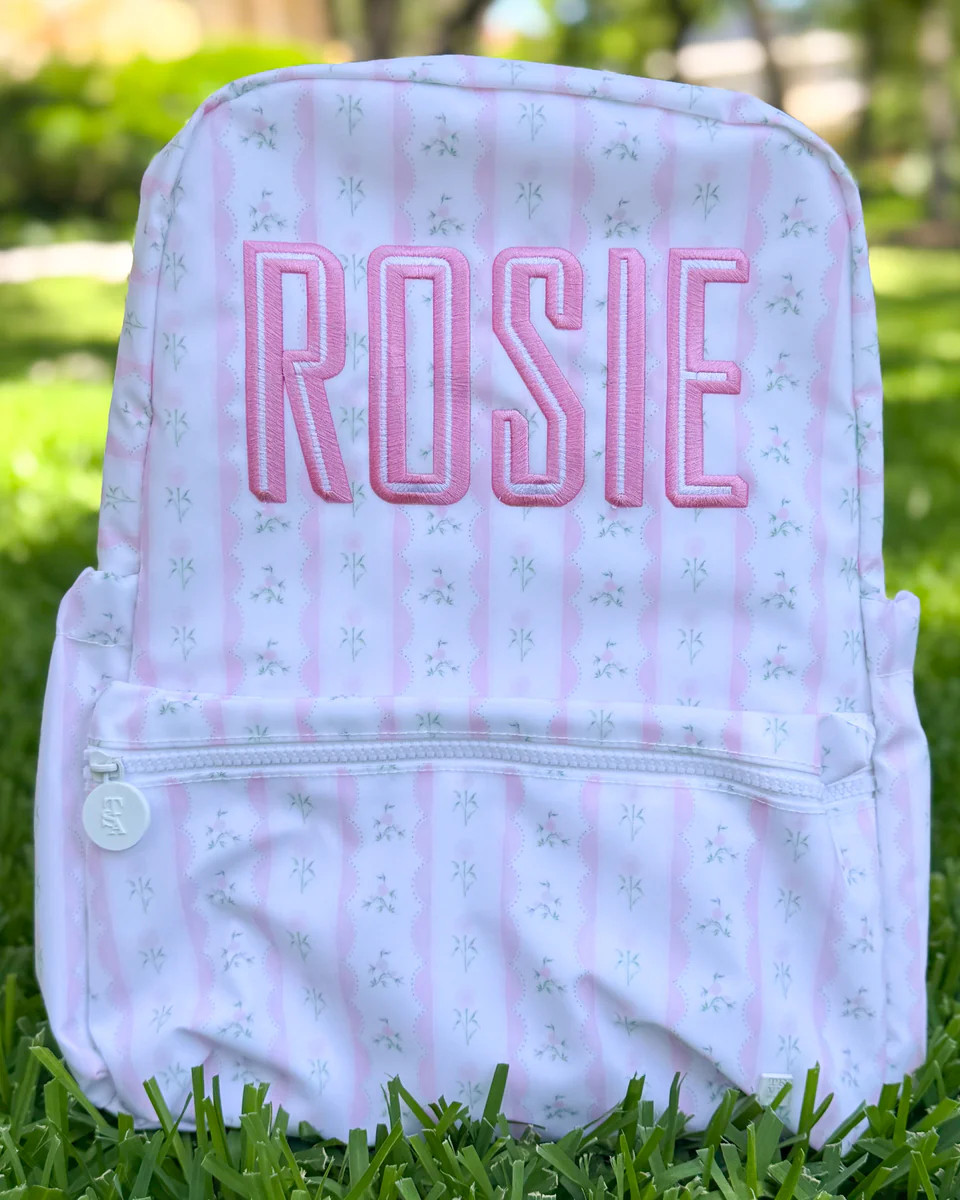 TRVL Backpack - Pink Ribbon Floral | Lovely Little Things Boutique