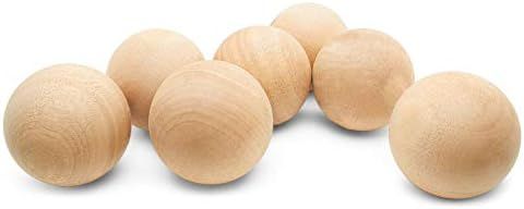 4 inch Round Wooden Balls for Crafts, Bag of 2 Unfinished and Smooth Round Birch Hardwood Balls, ... | Amazon (US)