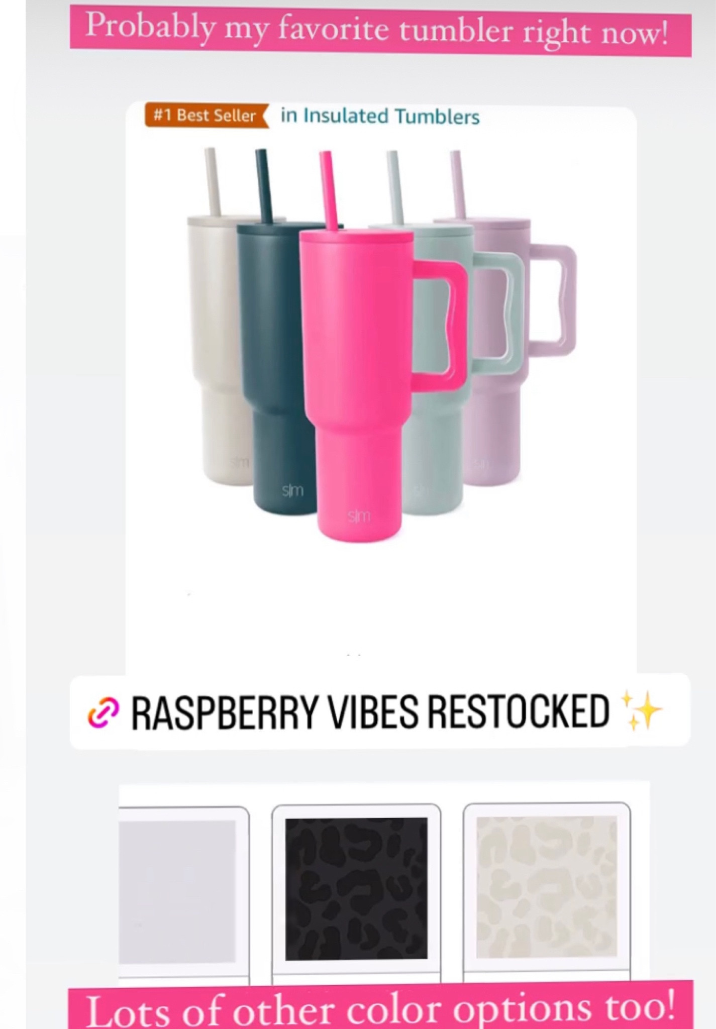 Simple modern cup /tumbler / Stanley cup / travel cup / hot pink 

#LTKunder50 #LTKGiftGuide #LTKtravel