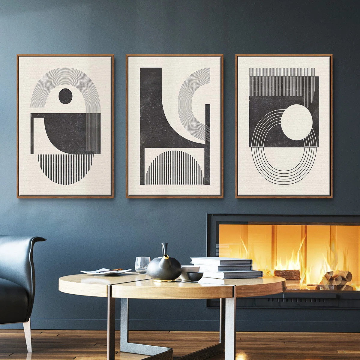 " Angled Spaces IV " 3 - Pieces (Set of 3) | Wayfair North America