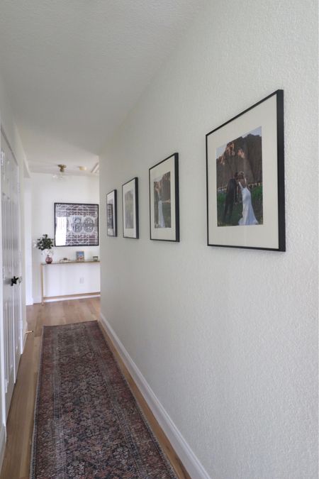 Gallery wall complete ✔️ 

Hallway decor, frames, home decor, home design  

#LTKhome
