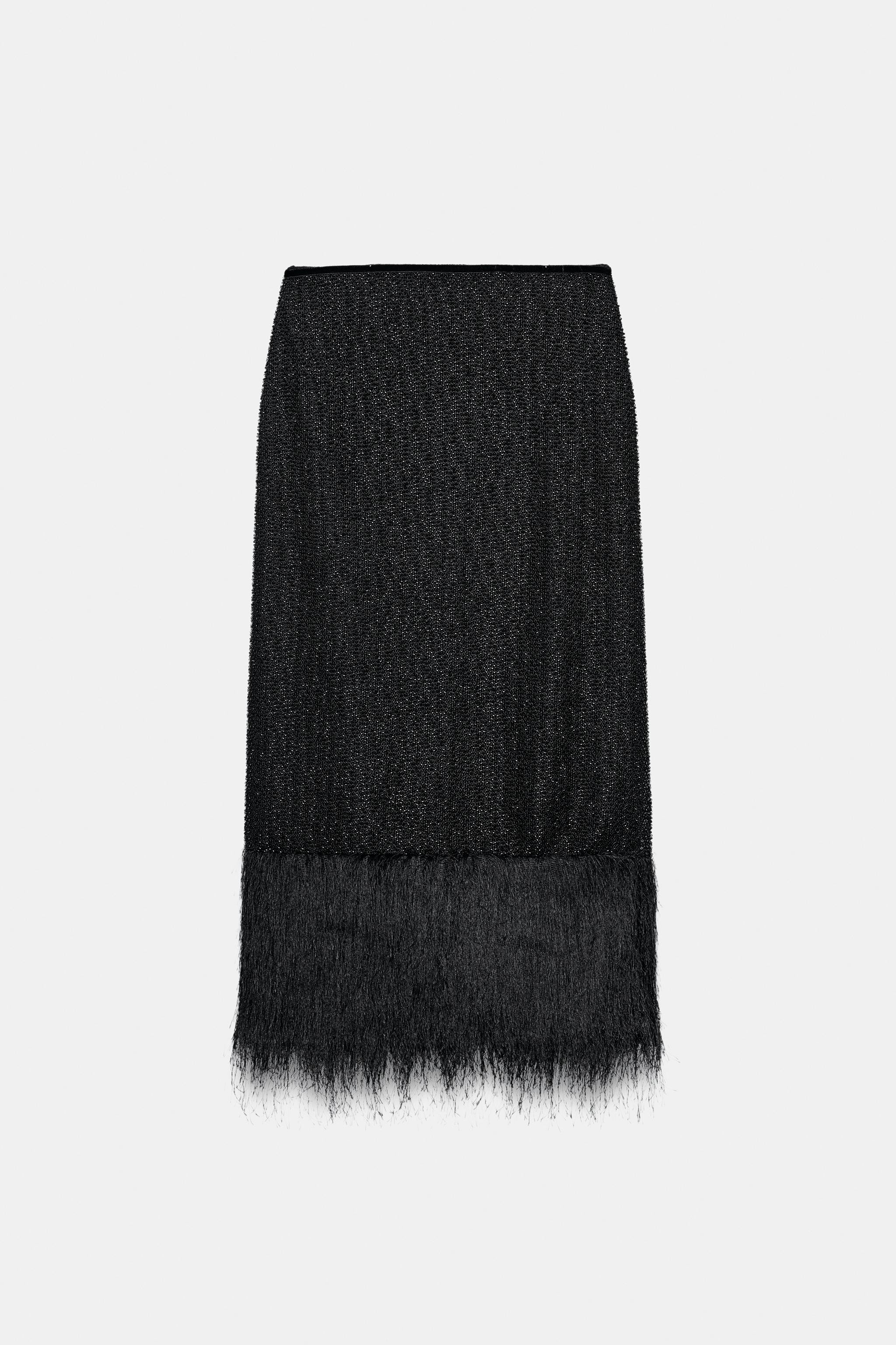 ZW COLLECTION BEADED STRAIGHT SKIRT | Zara US