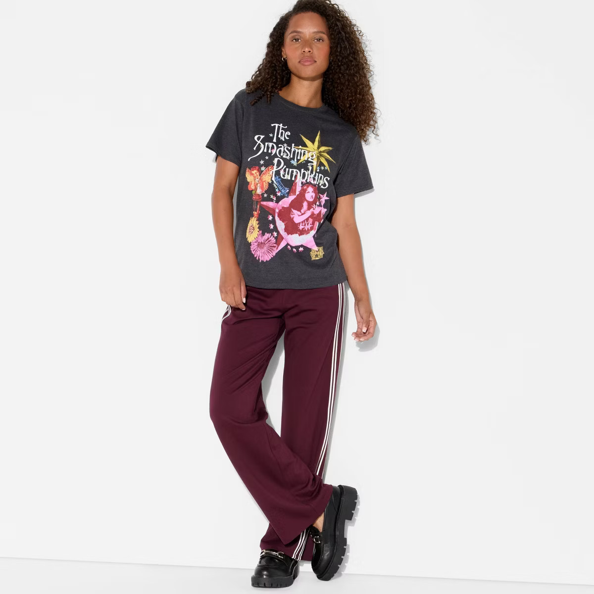 Women's The Smashing Pumpkins Short Sleeve Graphic T-Shirt - Black | Target