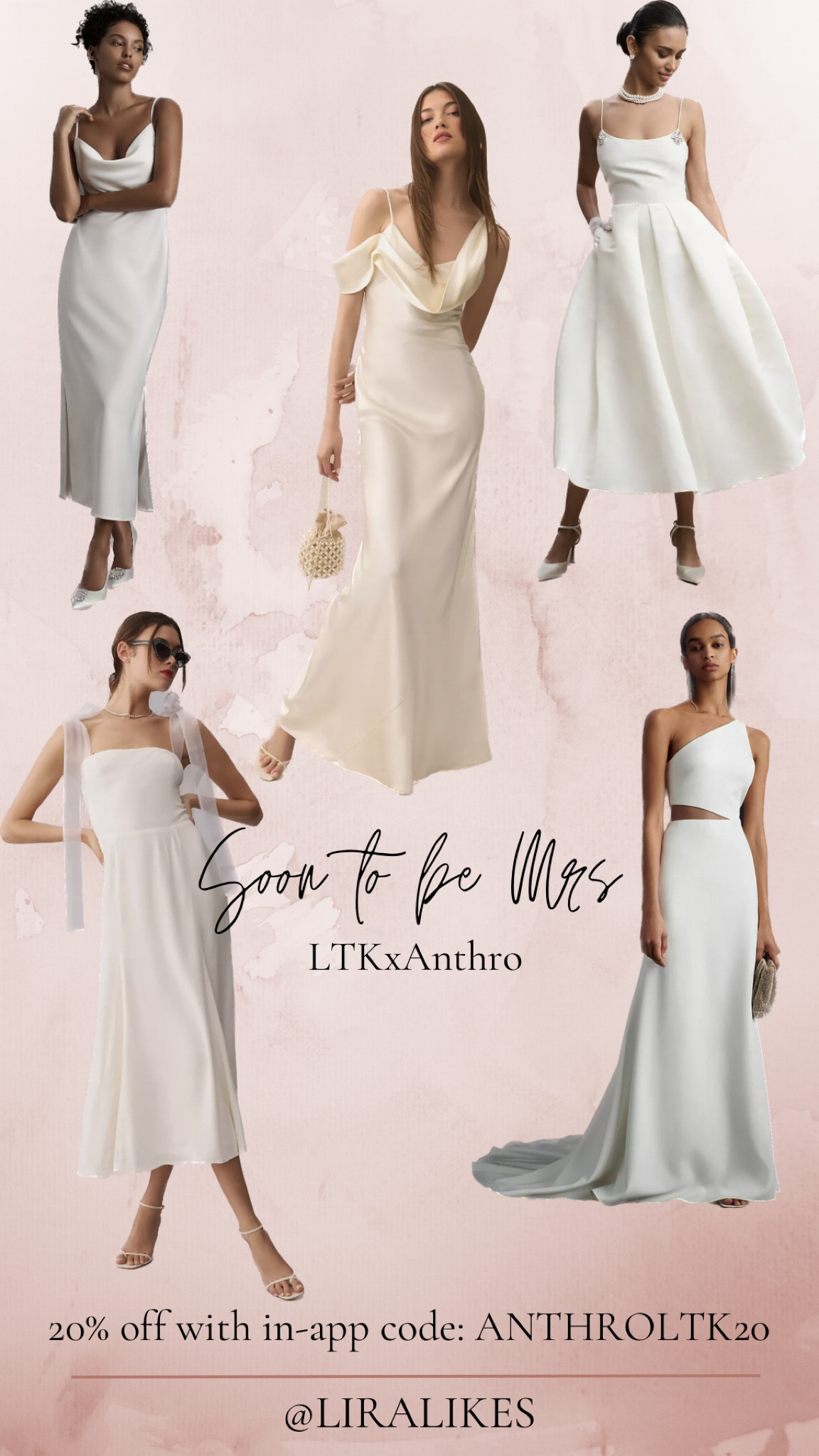 20% off on Anthropologie!!!! 🫨 
For all my soon to be brides, here’s a little inspo for you 🫶🏻 

#LTKsalealert #LTKxAnthro #LTKstyletip