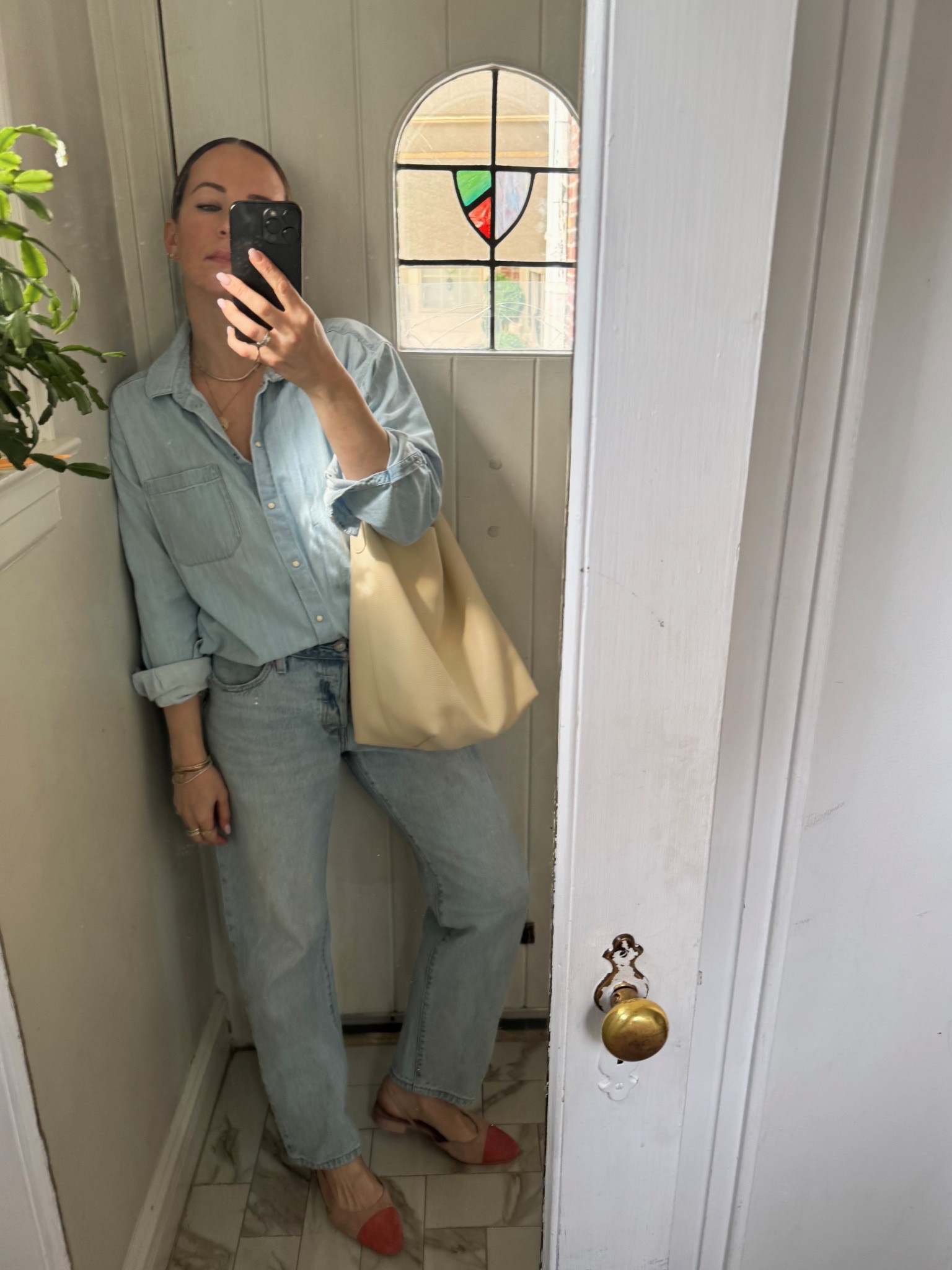 Wearing a size 8 in the shirt. I sized up! Flats are Chanel. 

#LTKOver40