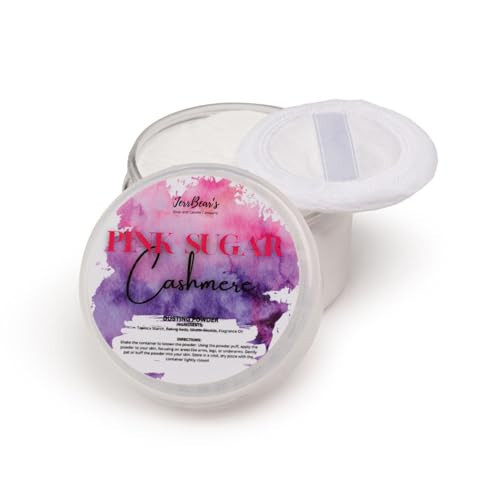 JerrBear’s Pink Sugar Cashmere Dusting Powder, Talc Free Body Formula for Women, Soft Scented Skin Care, Gentle Powder for Daily Freshness, (4oz Jar) | Amazon (US)