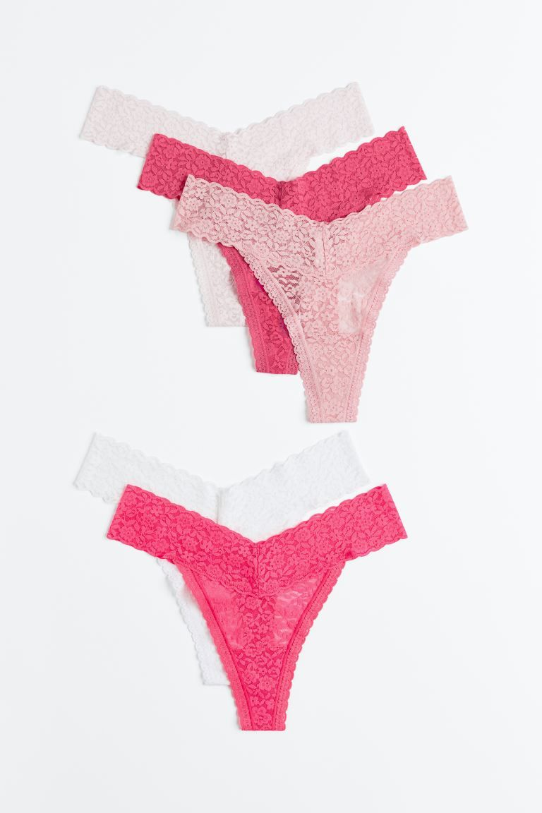 5-pack Lace Thong Briefs | H&M (US)