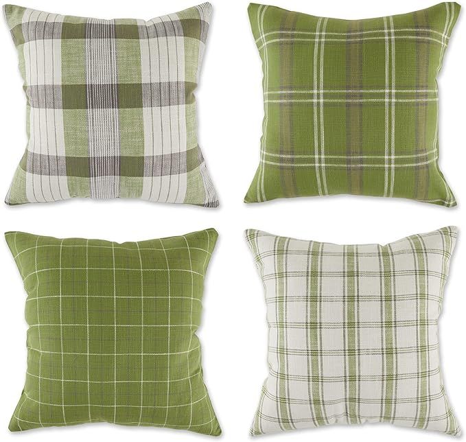 DII Decorative Square Throw Pillow Cushion Cover Set, Hidden Zipper, Cotton & Machine Washable, 1... | Amazon (US)