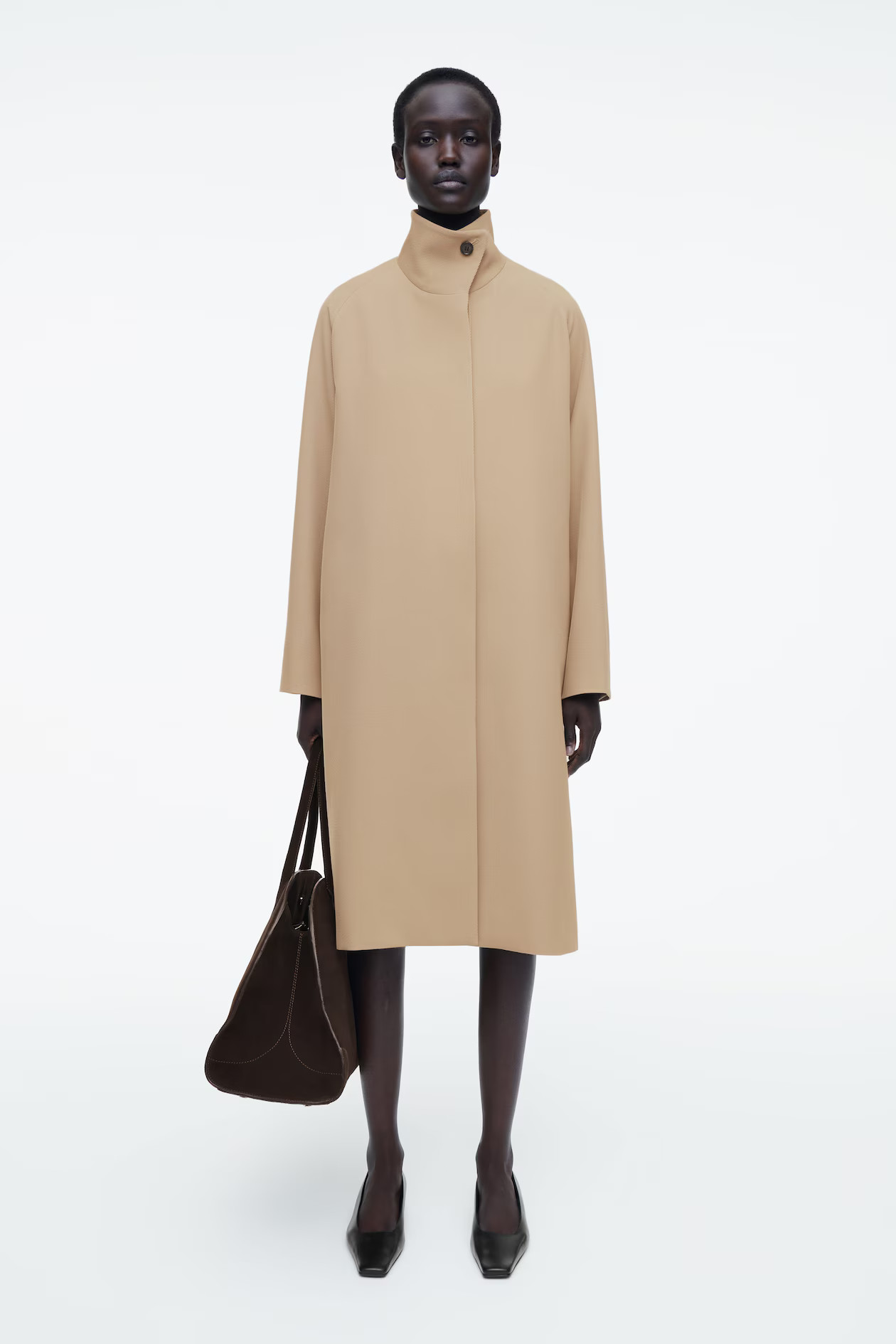 TRAPEZE WOOL-BLEND COAT - BEIGE | COS | COS (EU)