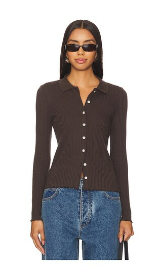 Lettuce Hem Cardigan in Coffee | Revolve Clothing (Global)