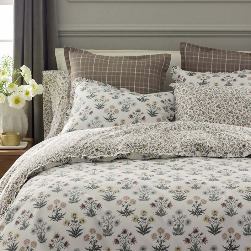 Garden Patch Reversible Garment Washed Cotton Percale Duvet Cover Set - Multi, Twin/Twin XL | The Company Store