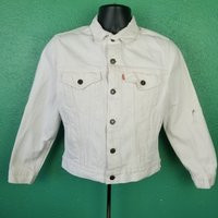Vintage Levi's White Denim Jacket Size 18 Small S Made in Usa | Etsy (US)