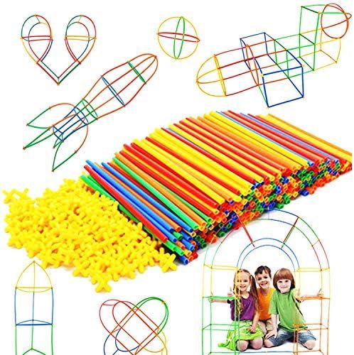 RAINBOW TOYFROG Straw Constructor STEM Building Toys 300 pcs Interlocking Plastic Educational Toy... | Amazon (US)