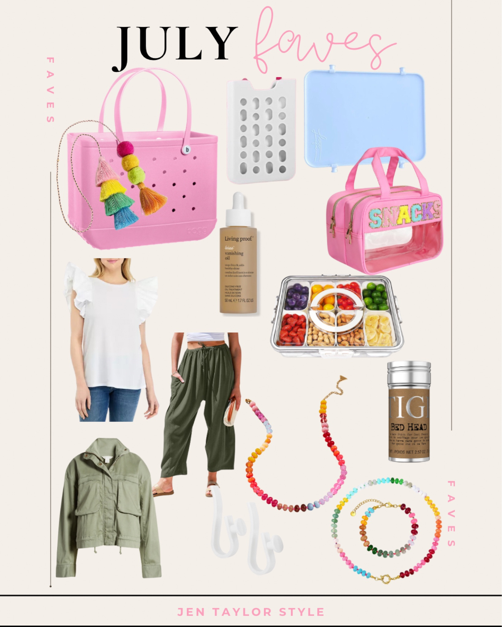 July favorites in curvy fashion, beauty and lifestyle! Loving my Bogg bag so much, my colorful beaded necklaces, and my jacket from the Nordstrom Anniversary Sale! 🙌🏻

#LTKOver40 #LTKSeasonal #LTKFindsUnder100