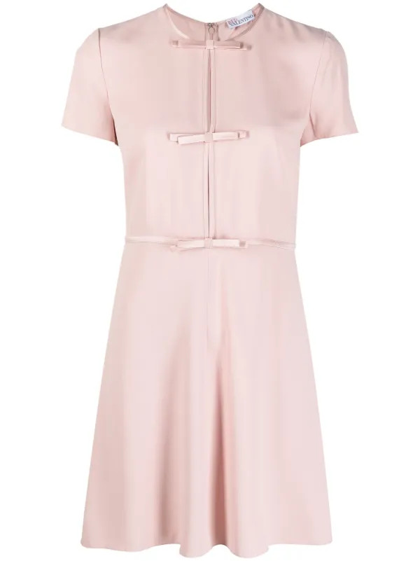 RED Valentino bow-embellished Crepe Minidress - Farfetch | Farfetch Global
