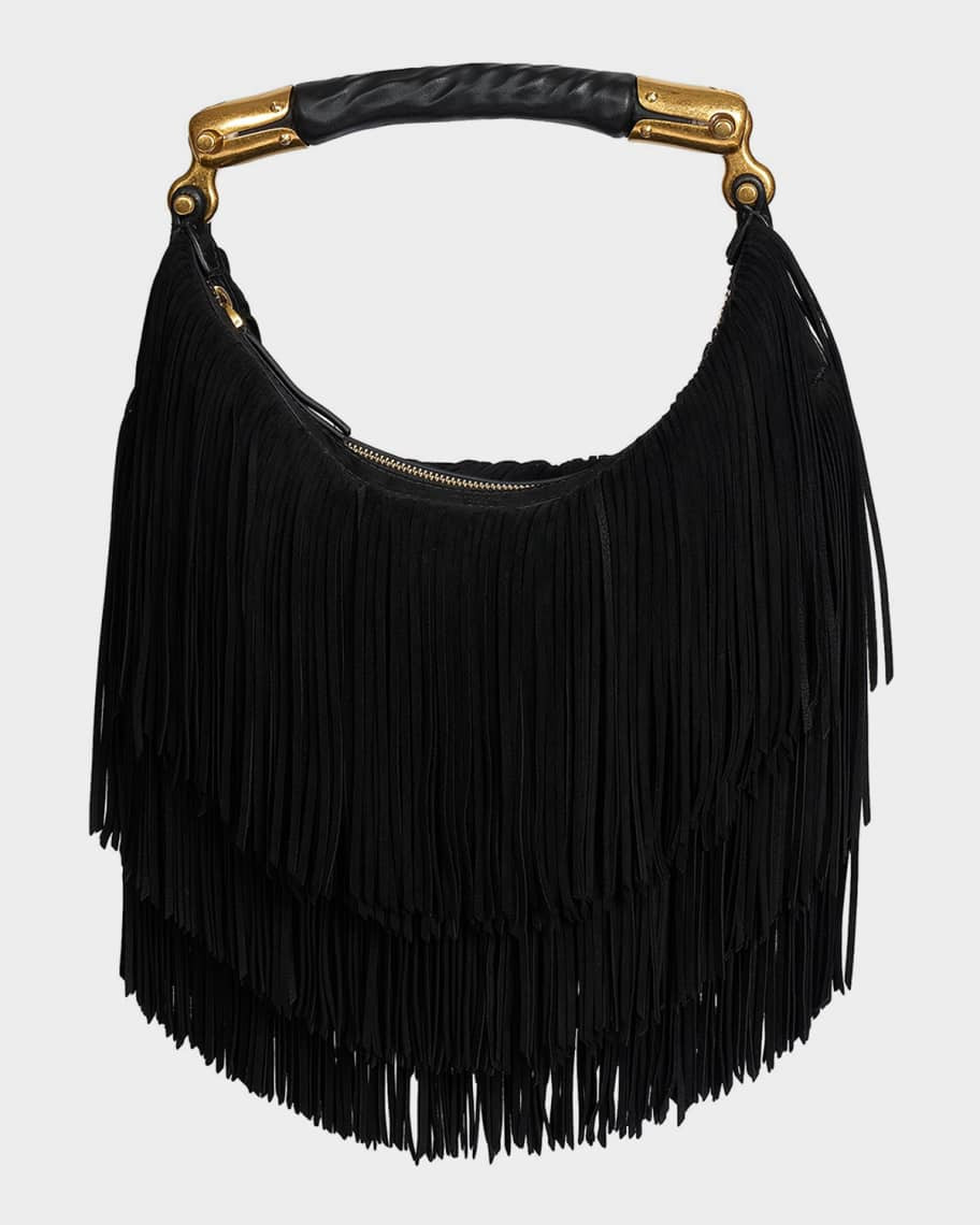 Ebene Suede Fringe Hobo Bag | Neiman Marcus