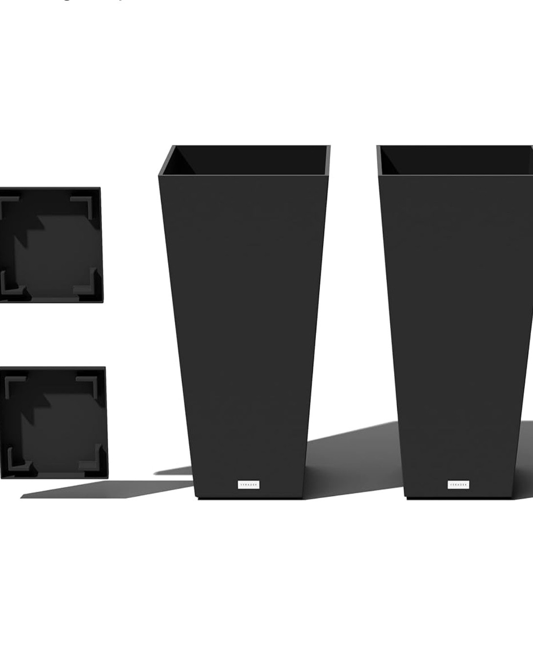Veradek V-Resin Indoor/Outdoor Taper Planter (Black, 30 inch - 2
Pack with 2 Saucer Trays) 

#LTKHome #LTKOver40 #LTKSaleAlert