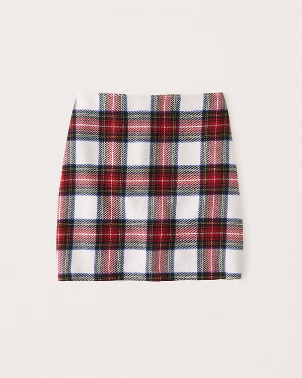 Women's Wool-Blend Plaid Mini Skirt | Women's Bottoms | Abercrombie.com | Abercrombie & Fitch (US)