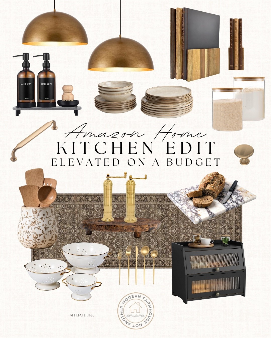 Amazon elevated kitchen finds for less! 🤍 Warm metals, neutral textures and classic details to elevate your kitchen on a budget. These Amazon home pieces give a high-end look without the high price tag.

Amazon kitchen finds, amazon home kitchen, kitchen decor amazon, budget kitchen upgrades, neutral kitchen decor, warm brass kitchen, elevated kitchen style, affordable kitchen decor, modern farmhouse kitchen, amazon home finds. 

 #LTKfoodie #LTKHome