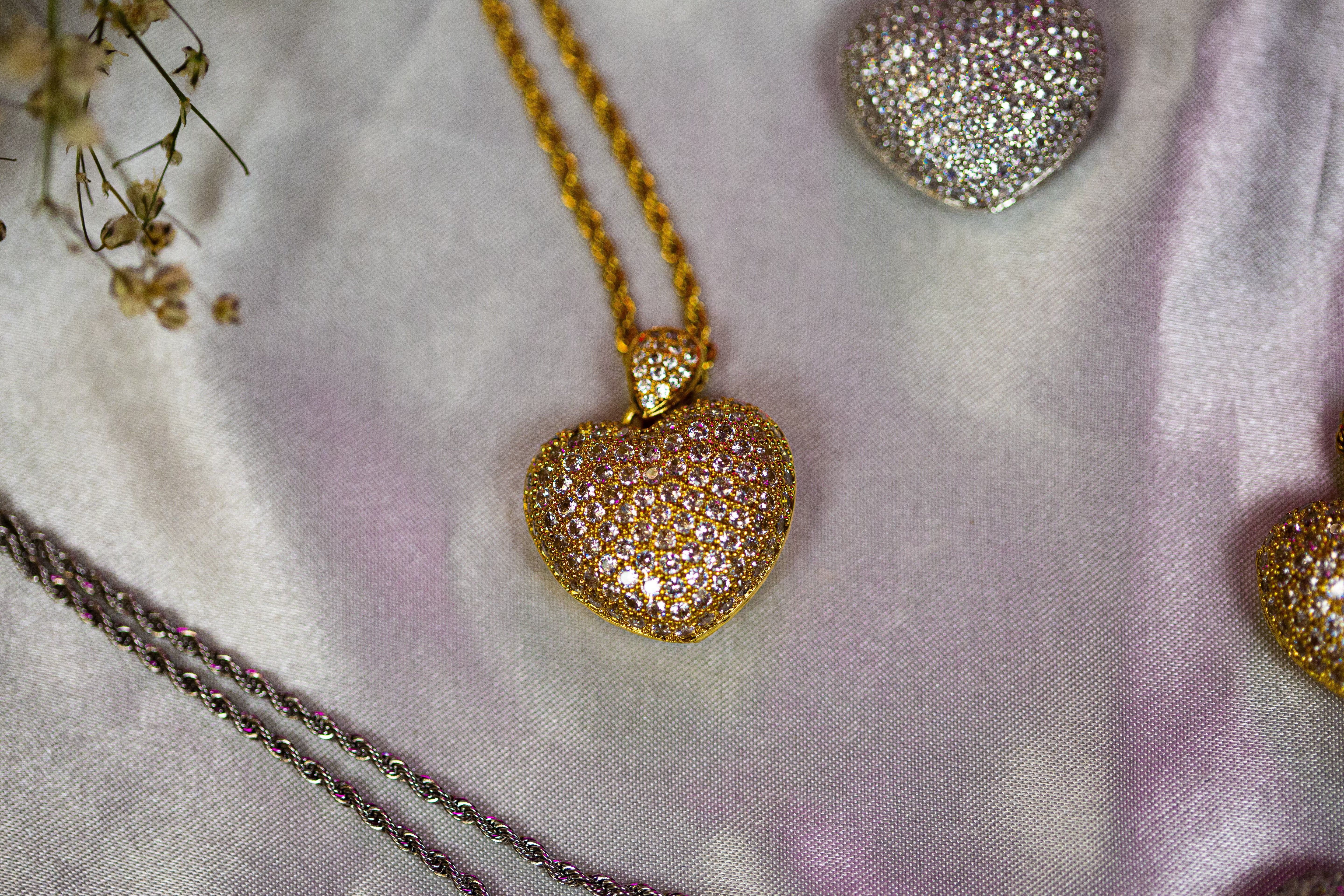 Gigi Crystal Bubble Heart Necklace | KC Chic Designs