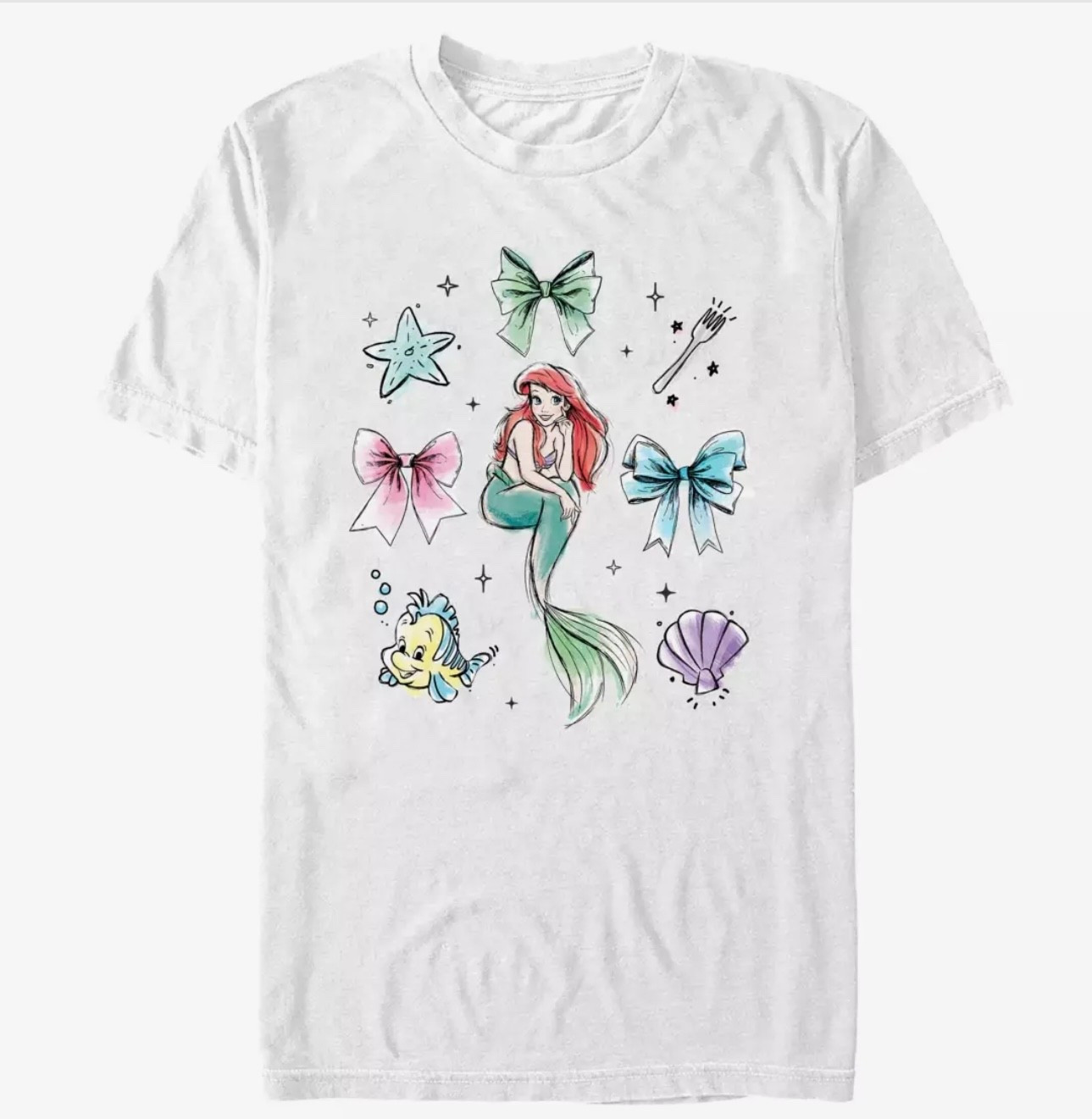 Disney princess Ariel bows coquette t shirtt