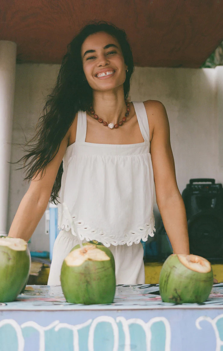 Annecy Embroidered Linen Tank | Z Supply